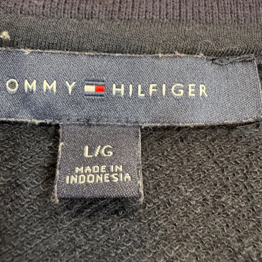 Tommy Hilfiger Womens Navy Blue Lace Up Sweatshirt Striped Hem TJIKGK059C L - Picture 8 of 11